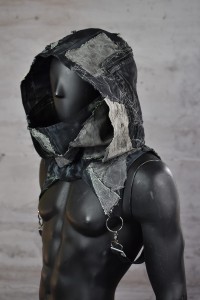 Black Patchwork Hood 