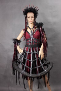 Avant-Garde Upcycled Bike Tire Gown