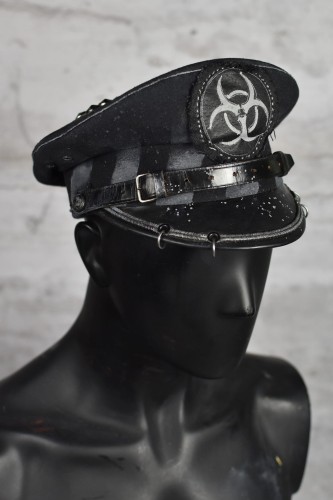 Wasted Couture _Czapka_oficerska z biohazardem alternatywna, z ćwiekami .JPG