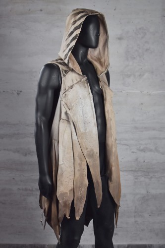 Wasted Couture kamizelka poncho szare barwione bawełniane (5).JPG